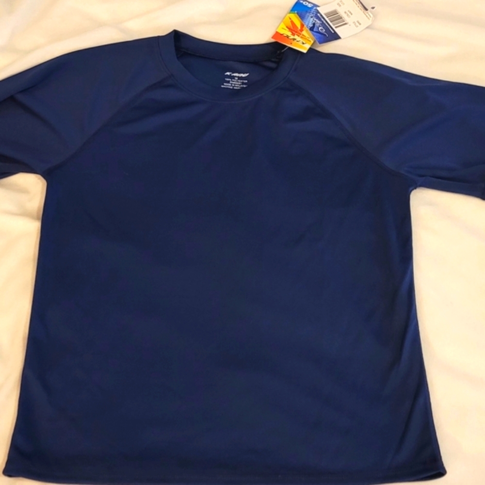 NWT- Boys KANO Navy Blue Loose Fit Swim Shirt, Size 12.